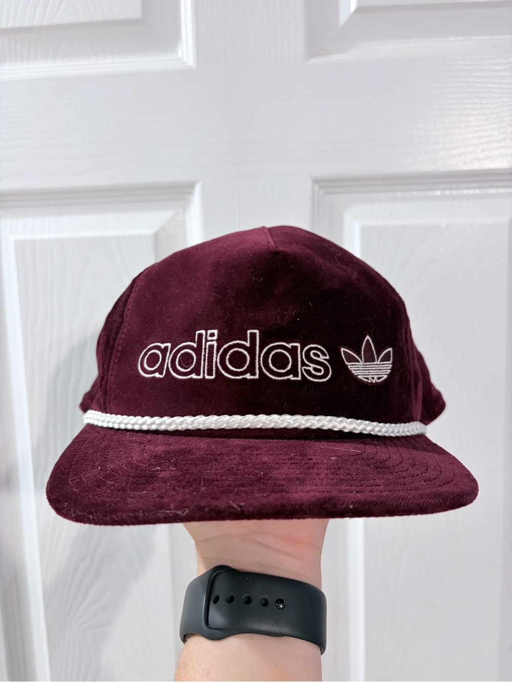 Adidas Originals EV7677 Burgundy Rope Snapback Hat NWT
